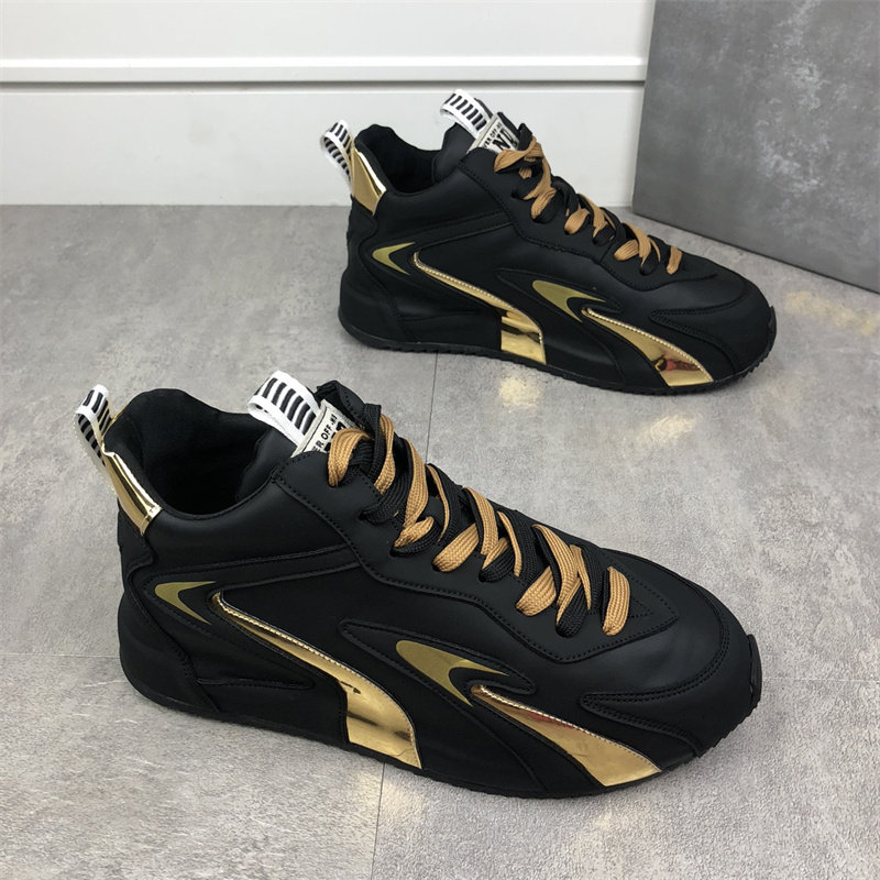 Spring and autumn new 2022 sports casual shoes submale Korean version 100 lap thick bottom old daddy shoes plus suede high cylinder two cotton men's shoes