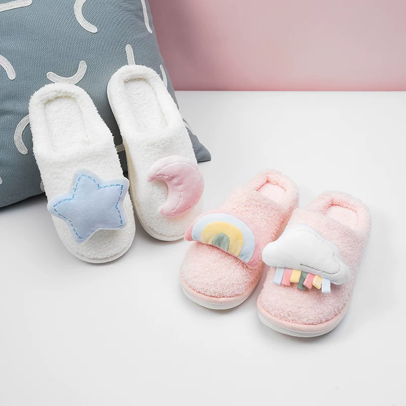Miniso Nioco Fine Soft Meng Series Cloud Cute Женские хлопковые домашние тапочки anti-slip - warming