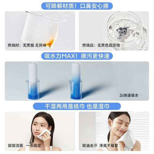 Miniso, влажные салфетки для умывания, хлопковое детское очищающее молочко для лица