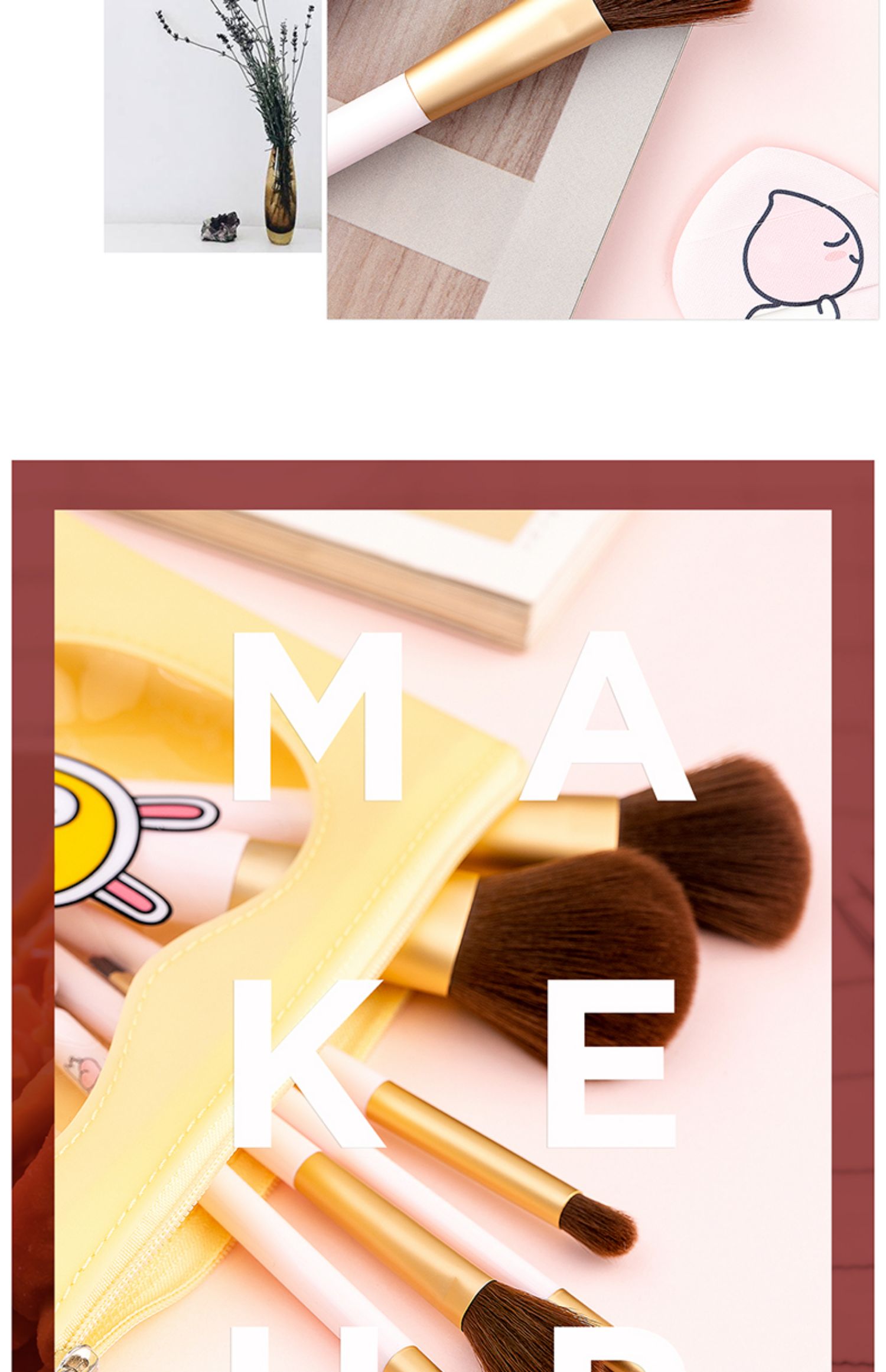 Sản phẩm nổi tiếng MINISO Kakao Friends cọ trang điểm lông mày sửa chữa năng lực cọ trang điểm công cụ cầm tay - Các công cụ làm đẹp khác cây bấm mi