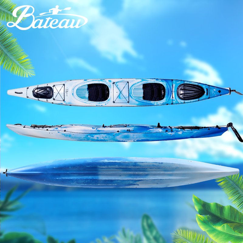 Canadian hundred-way kayak Rotomolding hard boat Riot Dragon World 16 5 double Ocean Boat long-distance travel boat