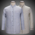 2018 Tang phù hợp với quần áo thể thao nam tay dài Tang phù hợp với nam giới mùa xuân và mùa thu cotton và lanh Áo sơ mi Trung Quốc phong cách quốc phục nam shop đồ nam Trang phục dân tộc