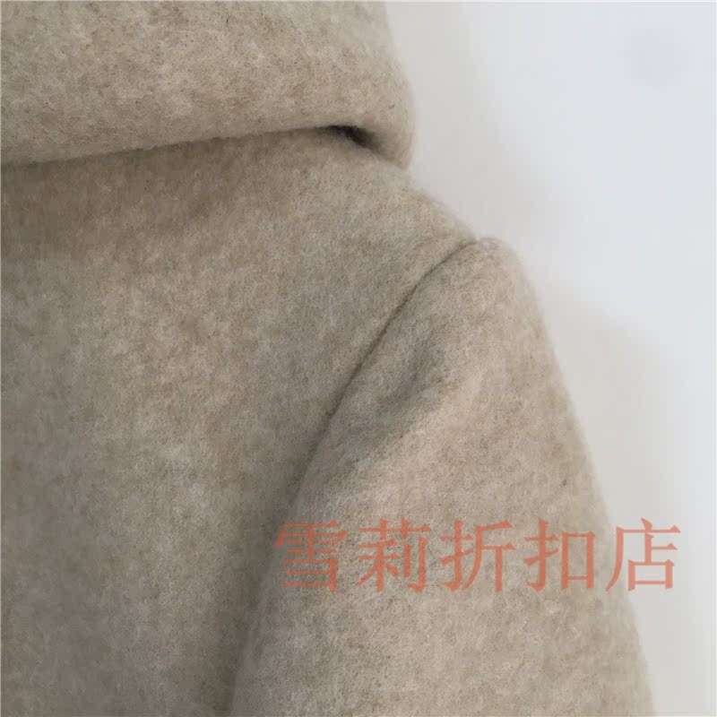 Áo khoác len nữ Lajia 2018 mùa đông mới phiên bản Hàn Quốc của áo len dài trùm đầu rộng 30084289 áo khoác bò nữ