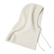 High-End Export White Velvet Autumn and Winter Thickened Solid Color Cashmere Hat for Women with Integrated Neck Warmer, Winter Thermal Neck Cover