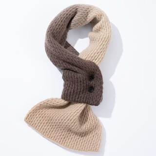 Three-Color Gradient Warm Knitted Pure Cashmere Scarf, Soft and Luxurious, Thickened for Warmth, Unisex for Winter