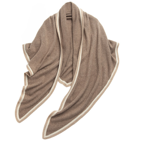 Summer Office Air-Conditioned Room Shawl Neck and Shoulder Protector Women's Knitted Triangular Cashmere Scarf Spring and Autumn Outerwear for Cheongsam