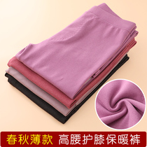 Delong warm pants ladies autumn and winter thin slim fit inside wearing leggings plus size high waist knee pants