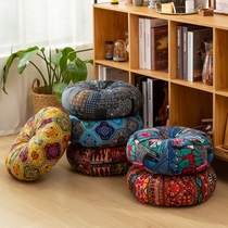 Ethnic style futon cushion meditation floor pillow thickened round balcony window sill floor tatami seat pier