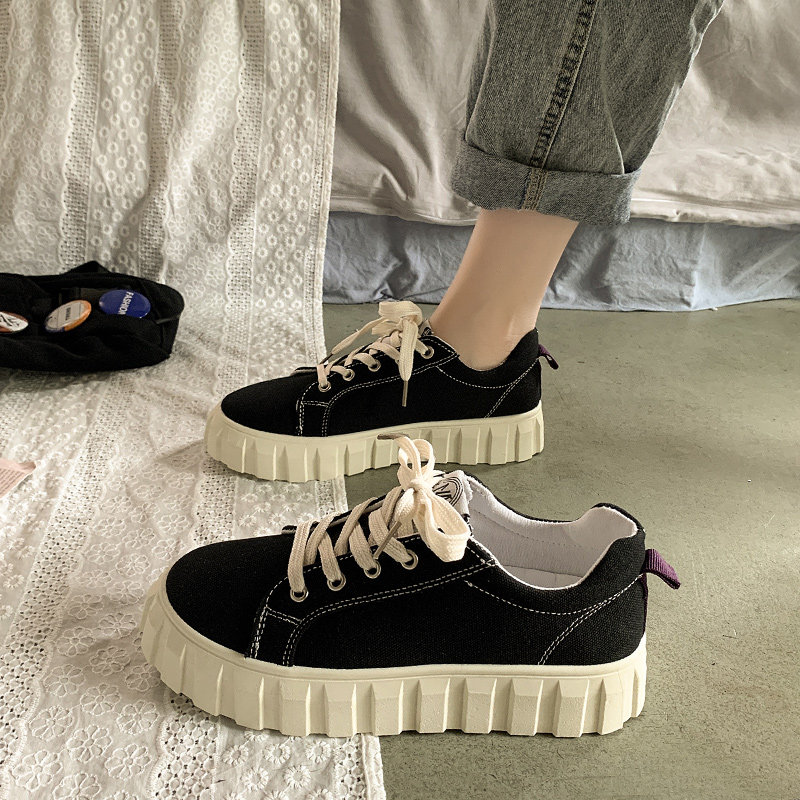 Sails shoes children 2022 Spring and autumn new thick bottom ins Chains Chains Chains Biscuits Shoes Sports Casual Little Whiteboard Shoes