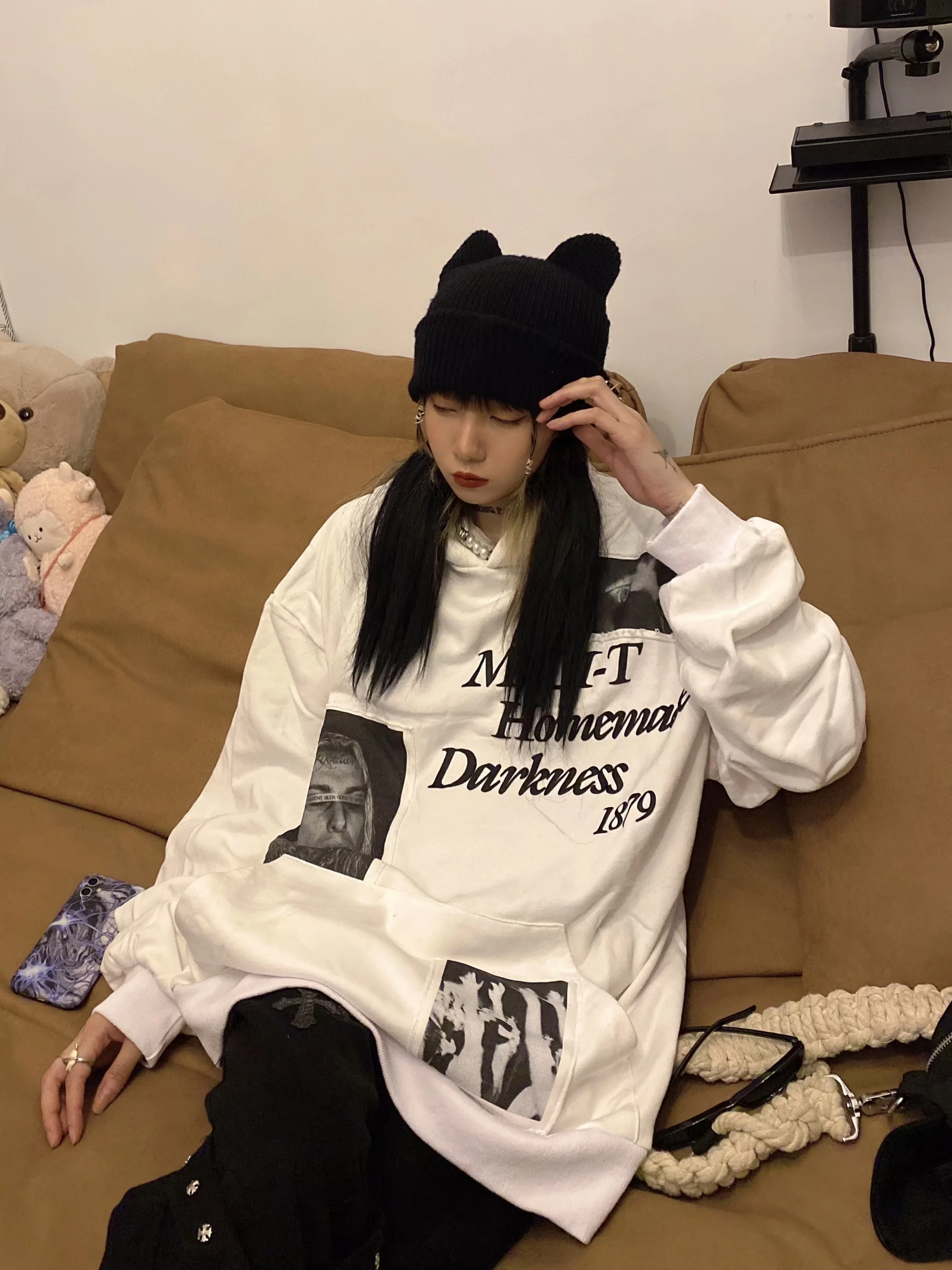 Нашивка, брендовая универсальная толстовка для мужчин и женщин, oversize, для любимого