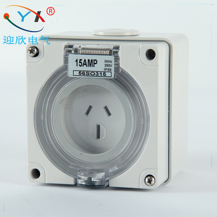 56SO315 three-hole socket clear-fit waterproof socket industrial socket waterproof row-plug outdoor waterproof socket