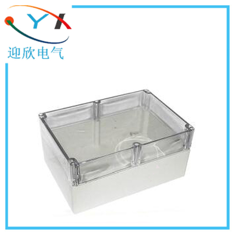 380 * 260 * 140 waterproof junction box outdoor plastic transparent work control box anti-splash splitting wire box meter detection box