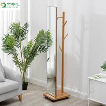 Nordic modern simple mirror full body dressing mirror floor floor bedroom fitting mirror mobile rotating rotating dressing mirror home