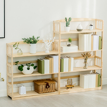 Floor Shelf shelf childrens simple book cabinet table student small bookshelf book desktop simple solid wood living room