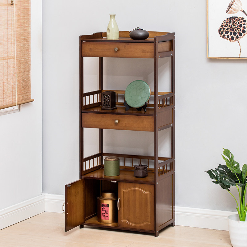 Multifunctional partition shelf Living room Book room Dining Room Dining side Dining Side Cupboards Removable Bamboo Dining Tool Car