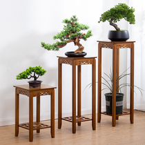 New Chinese style flower table Indoor floor-to-ceiling frame Carved flower pots Several fleshy railing flower rack Porcelain storage rack