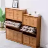 Bamboo dump shoe rack Multi-layer door shoe cabinet Household simple economic shelf Solid wood dustproof dormitory