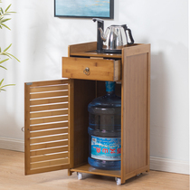 Tea bar Mobile small tea table Household tea table side cabinet Kettle one-piece tea table Tea cabinet Tea storage shelf