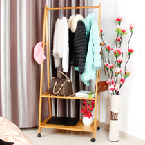 Coat rack Floor Hanging Clothes Racks Fashion Creative Clothes Racks Simple bamboo Solid Wood Bold Hangs