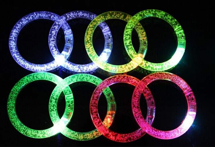 Qiqiu Acrylic Glowing Bracelet Glowing Bracelet LED Crystal Bracelet ktv Bar Concert Nguồn cung cấp - Sản phẩm Đảng / Magic / Hiệu suất 	đồ hóa trang halloween phù thủy