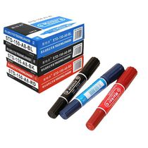 Stedan big double head pen oily marker pen can be added ink oil pen express logistics marker Black