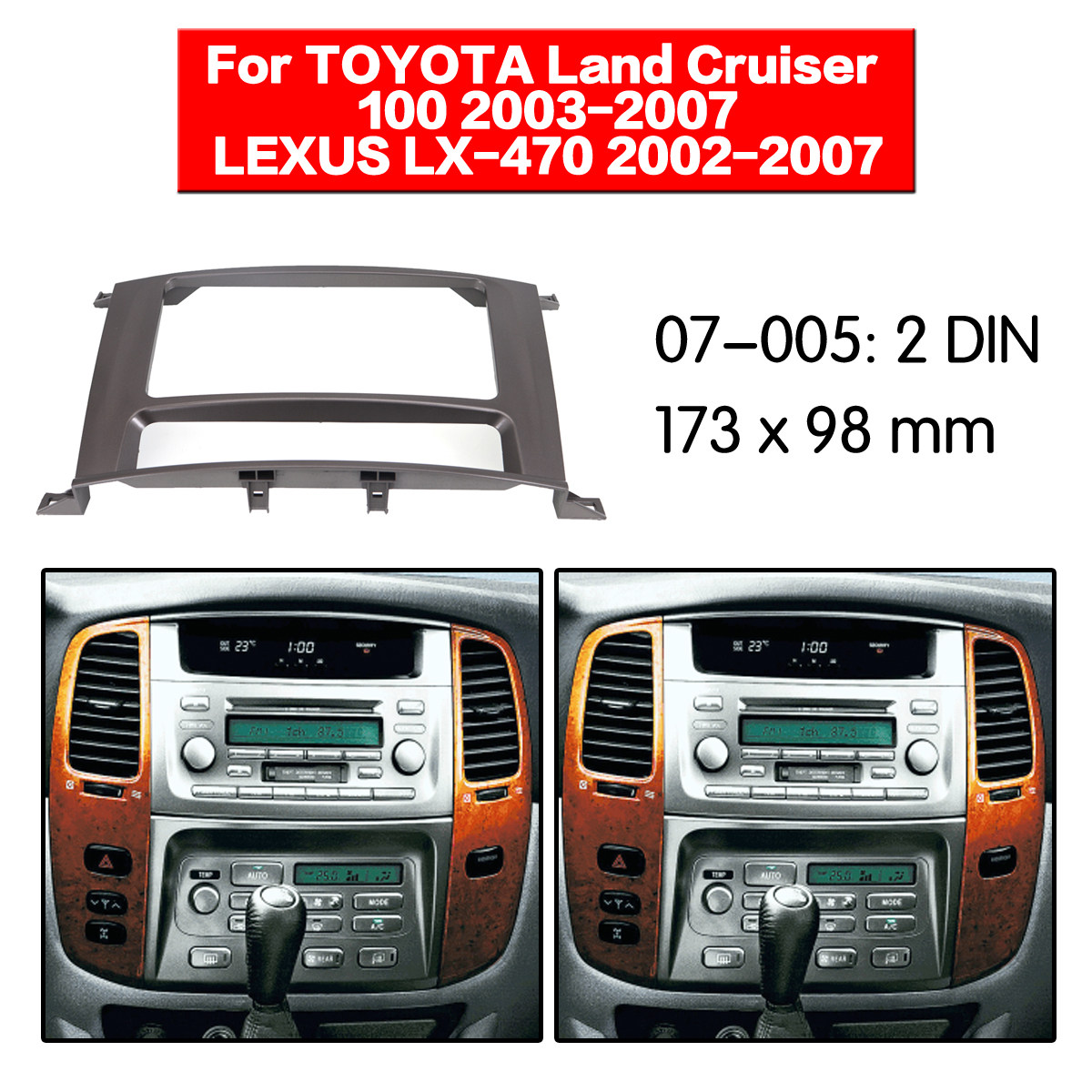 Toyota Road Bulletin LC100 Lingzhi LX470 Automotive Audio Navigation DVD CD General Machine Modified Frame