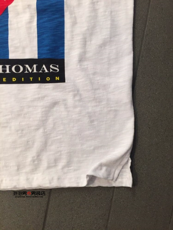 Hàn Quốc Dongdaemun mua nghệ thuật nam tươi in chữ ngắn ngắn cotton dài tay áo thun mùa hè - Áo vest cotton áo khoác mùa hè nam