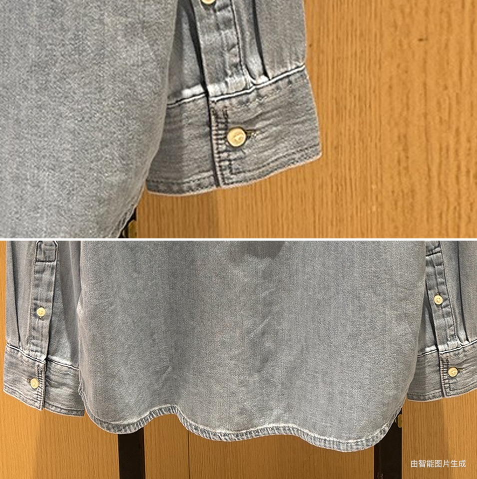 товар из китая ck jeans国内代购2025年早秋新款男复古轻薄纯棉牛仔衬衫40bm796 Calvin Klein