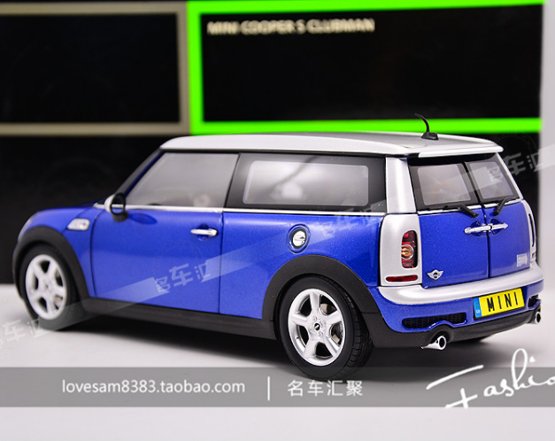 Kyosho 1:18 BMW Mini Cooper S MINI CLUBMAN удлинённая синяя модель автомобиля