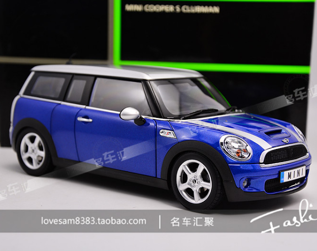 Kyosho 1:18 BMW Mini Cooper S MINI CLUBMAN удлинённая синяя модель автомобиля