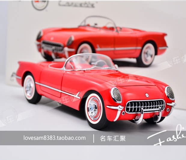 Alto 1:18 Corvette 1954 red car model