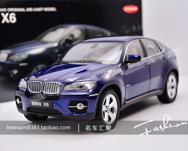 Jingshang 1:18 BMWX6 BMW X6 xDrive50i E71 SUV dark blue model