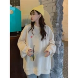 Лонгслив для отдыха, розовая утепленная толстовка, по фигуре, в корейском стиле, 2020, осенний