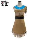 Хэллоуин Покахонтас cos костюмы Покахонтас индийская принцесса косплей анимационные костюмы