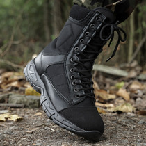 dun lang genuine autumn and winter boots male ultralight anti-slip lu zhan xue female black high tactical boots breathable damping