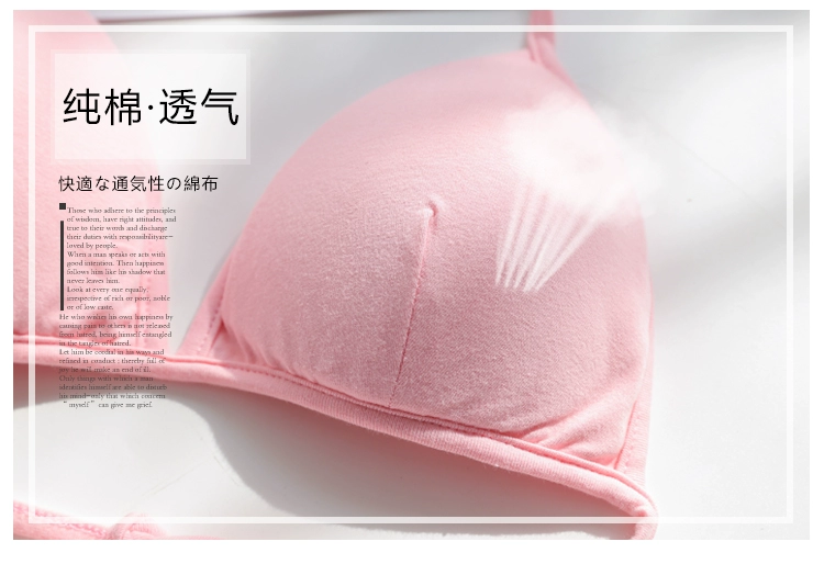 Tie band không có vòng thép cô gái tam giác cup áo ngực cotton Nhật Bản bikini kích thước lớn mùa xuân nóng phụ nữ mang thai đồ lót áo ngực