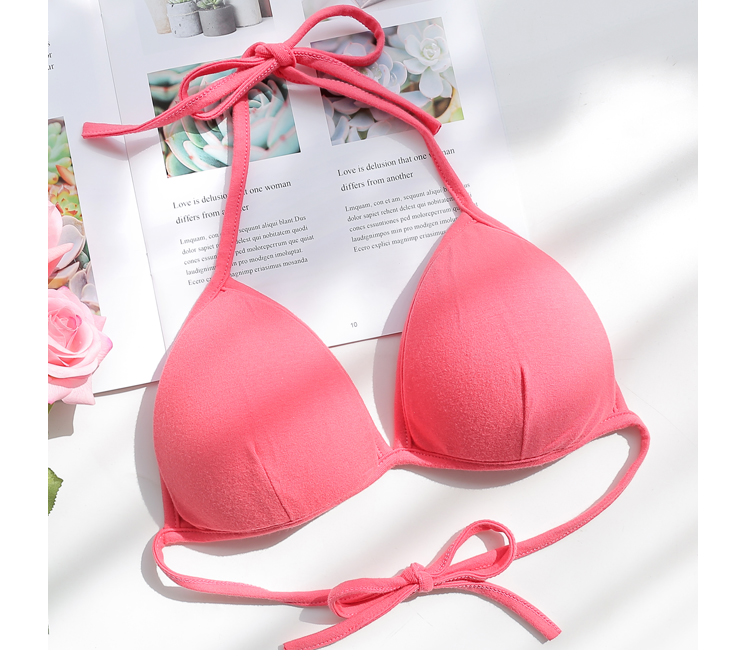 Tie band không có vòng thép cô gái tam giác cup áo ngực cotton Nhật Bản bikini kích thước lớn mùa xuân nóng phụ nữ mang thai đồ lót áo ngực