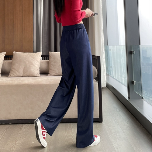 Джинсы, тонкие штаны, 2025 года, высокая талия, по фигуре, подходит для подростков, свободный прямой крой