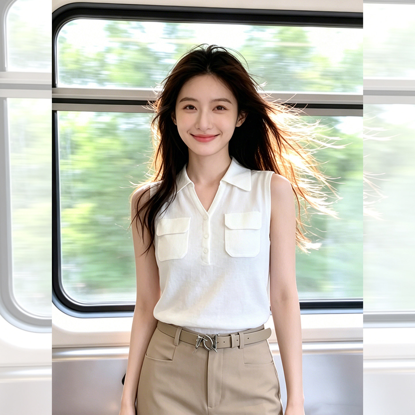 早夏新款2026超火减龄上衣女独特漂亮设计感不撞款巨好看无袖马甲