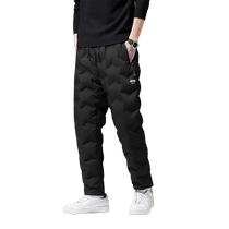 Jeep Jeep autumn and winter down pants mens loose warm and cold plus velvet thickened white duck down casual cotton pants