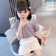 Girls' suit summer 2023 new short-sleeved thin cotton baby girl net red children's summer shorts two-piece set