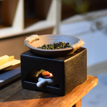 Japanese stoneware candle tea baking oven retro tea baking oven