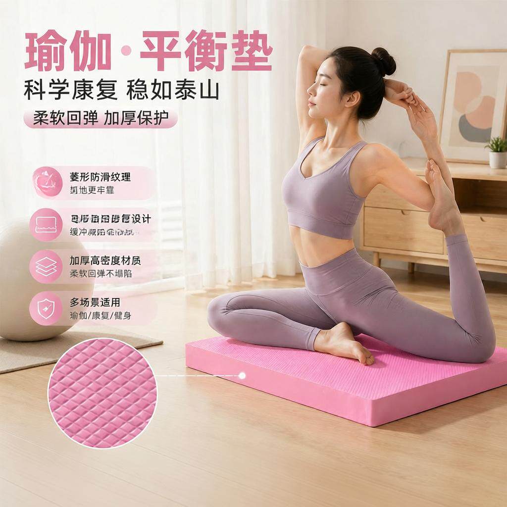 Yoga mat balance mat men's dumbbell bench press cushion back sponge