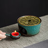 Peacock green retro candle tea warmer tea warmer base