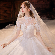 Main Wedding Dresses Dresses 2022 New Bridal Temperament Brief Atmossen Ensemble Superfairy Tug Princess Wind and Design