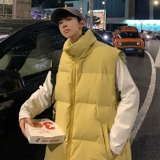 Tide, ретро черный демисезонный жилет, куртка с пухом без рукавов, свободный крой, подходит для подростков