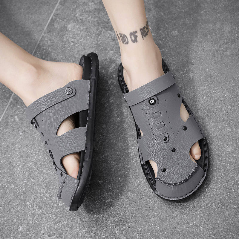 Sandals men's 2022 new summer men's two-purpose exterior wearing Baotou dongle trendy fashion casual beach sandals sandals