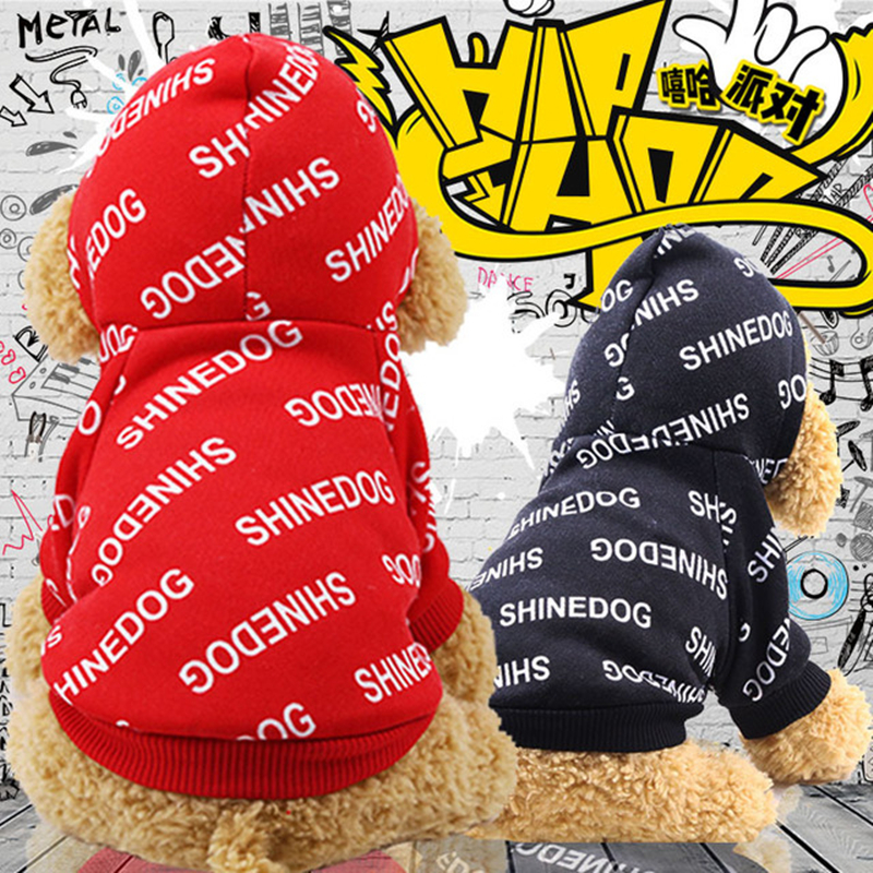 Cat clothes Pets Clothes Tide Card Sweatshirt Autumn Winter Dress Kitten Two Feet Clothes Ying Short Cute Pooch New Clothes