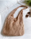 Korean Ins-Style Artistic Handmade Crochet Hollow Woven Bag Tote Bag Cotton Thread Beach Shoulder Underarm Women's Bag