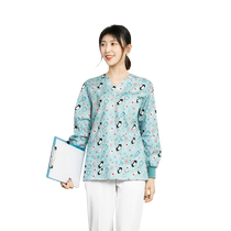 Doctors overalls bunny printed hand wash clothes pure cotton childrens hospital surgical gown mens and womens set dental clinic